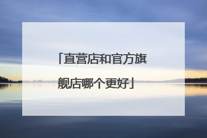 直营店和官方旗舰店哪个更好