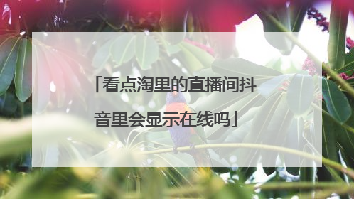 看点淘里的直播间抖音里会显示在线吗