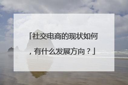 社交电商的现状如何,有什么发展方向?