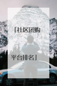 社区团购平台排名
