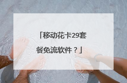 移动花卡29套餐免流软件?