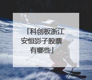 科创板浙江安恒影子股票有哪些