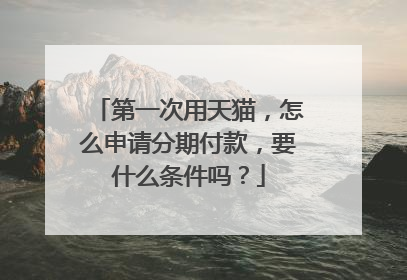 第一次用天猫,怎么申请分期付款,要什么条件吗?