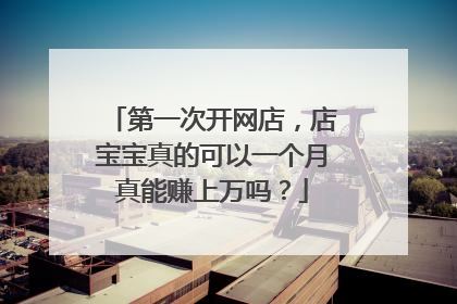第一次开网店,店宝宝真的可以一个月真能赚上万吗?