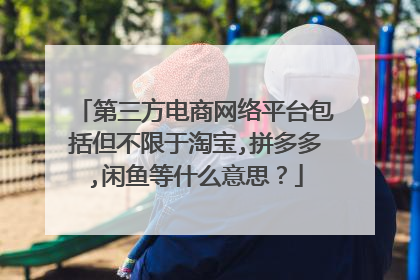 第三方电商网络平台包括但不限于淘宝,拼多多,闲鱼等什么意思?