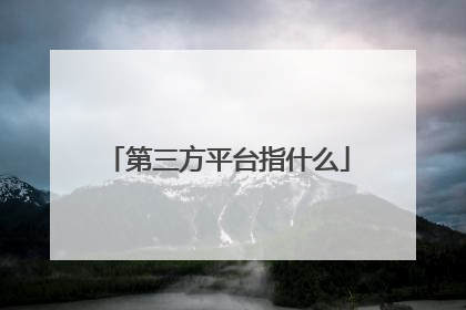 第三方平台指什么