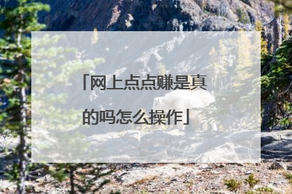 网上点点赚是真的吗怎么操作