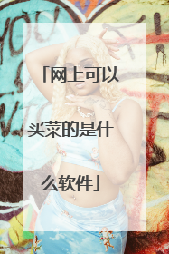 网上可以买菜的是什么软件