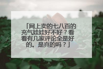 网上卖的七八百的充气娃娃好不好?看看有几家评论全是好的。是真的吗?