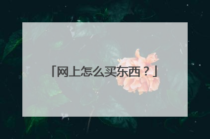 网上怎么买东西？