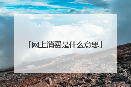 网上消费是什么意思
