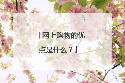 网上购物的优点是什么?