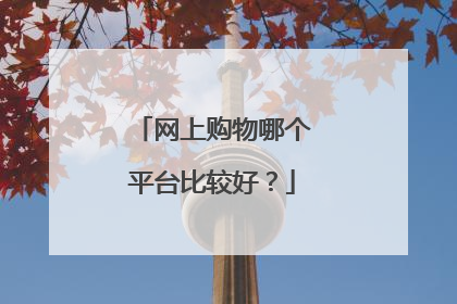网上购物哪个平台比较好?