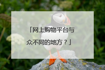 网上购物平台与众不同的地方?