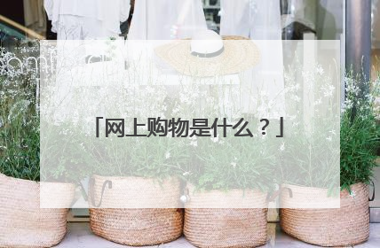 网上购物是什么？