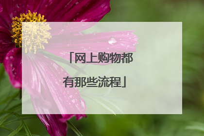 网上购物都有那些流程