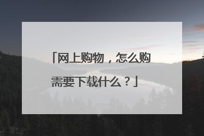 网上购物,怎么购需要下载什么?