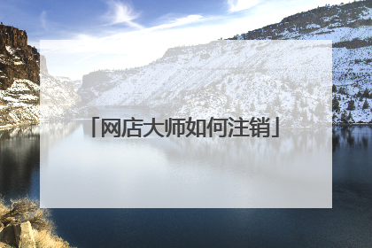 网店大师如何注销