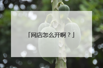 网店怎么开啊?