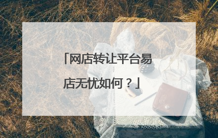 网店转让平台易店无忧如何?