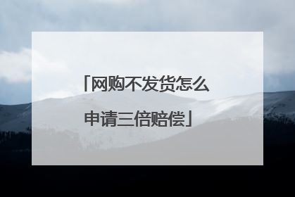 网购不发货怎么申请三倍赔偿