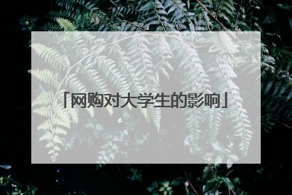 网购对大学生的影响