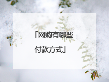 网购有哪些付款方式