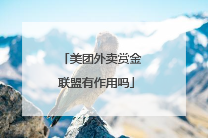 美团外卖赏金联盟有作用吗