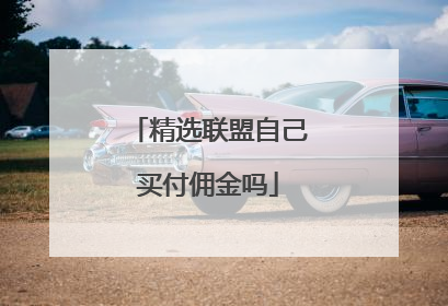 精选联盟自己买付佣金吗