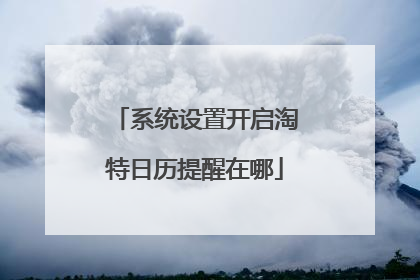 系统设置开启淘特日历提醒在哪