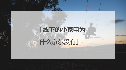 线下的小家电为什么京东没有