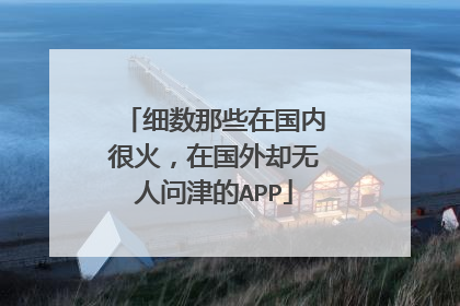细数那些在国内很火,在国外却无人问津的APP