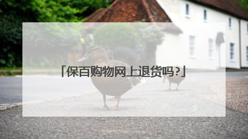 保百购物网上退货吗?