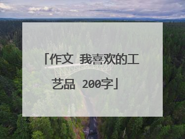 作文 我喜欢的工艺品 200字