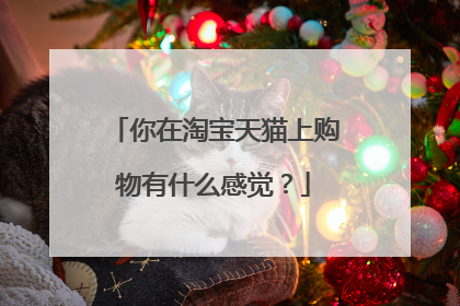 你在淘宝天猫上购物有什么感觉?