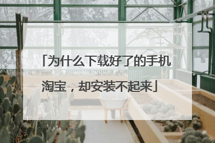 为什么下载好了的手机淘宝,却安装不起来