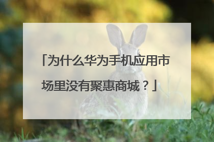 为什么华为手机应用市场里没有聚惠商城?