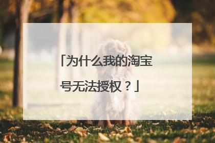 为什么我的淘宝号无法授权?