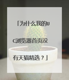 为什么我的UC浏览器首页没有天猫精选?