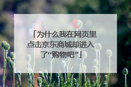 为什么我在网页里点击京东商城却进入了“购物吧”