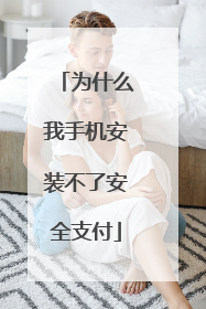 为什么我手机安装不了安全支付
