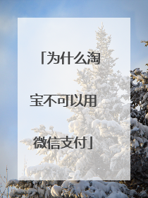 为什么淘宝不可以用微信支付