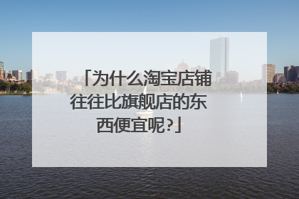 为什么淘宝店铺往往比旗舰店的东西便宜呢?
