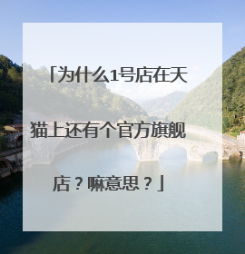 为什么1号店在天猫上还有个官方旗舰店?嘛意思?