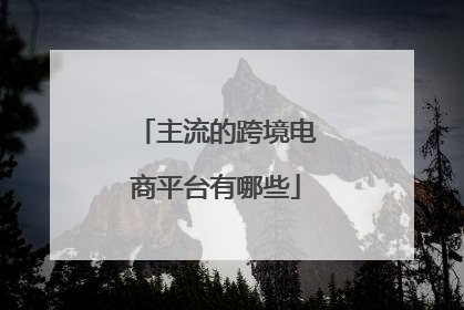 主流的跨境电商平台有哪些