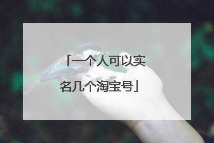 一个人可以实名几个淘宝号