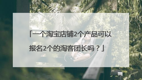 一个淘宝店铺2个产品可以报名2个的淘客团长吗?