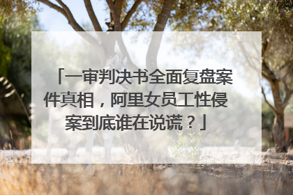 一审判决书全面复盘案件真相,阿里女员工性侵案到底谁在说谎?