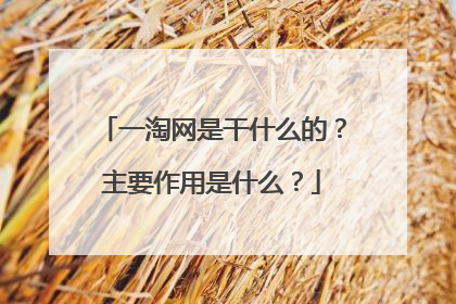 一淘网是干什么的?主要作用是什么?