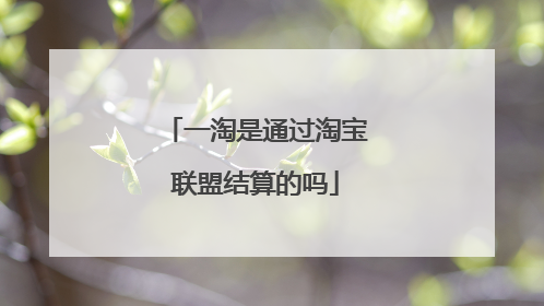 一淘是通过淘宝联盟结算的吗